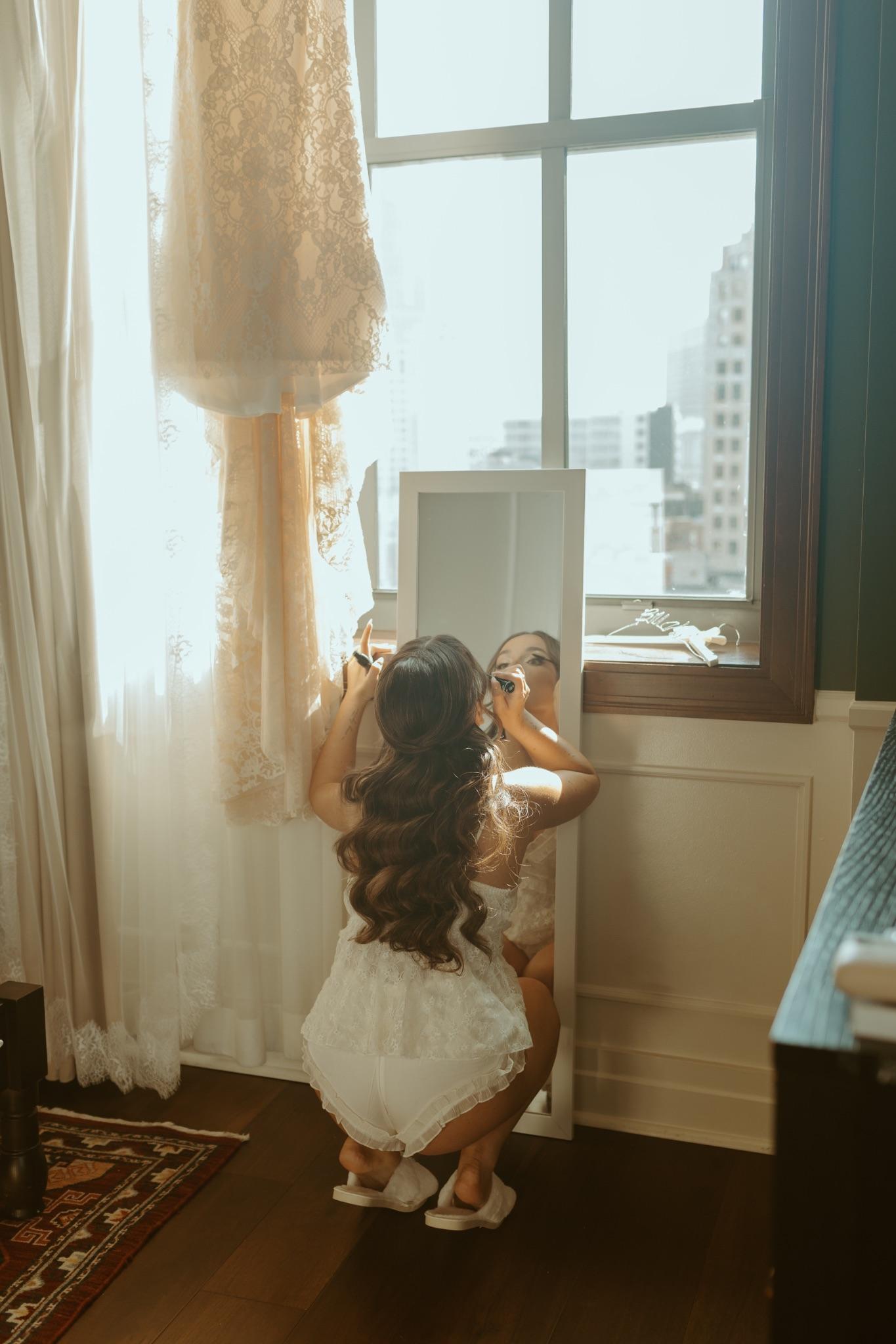 Bridal makeup application