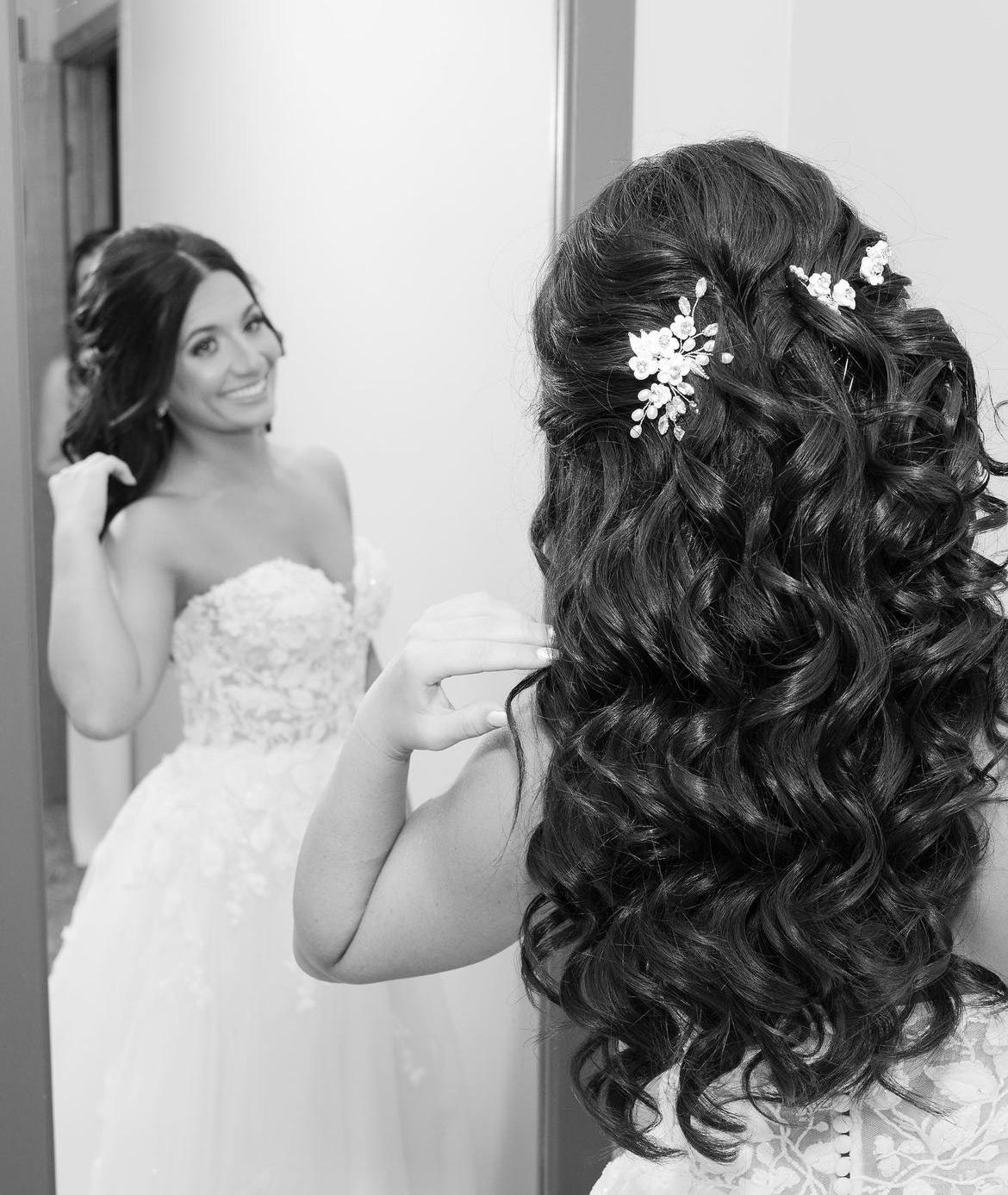 Bridal hair detail shot